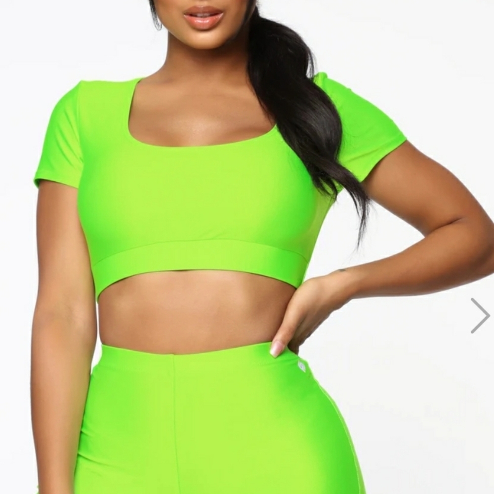 Fashion Nova Bae-sic Glossy Crop Top